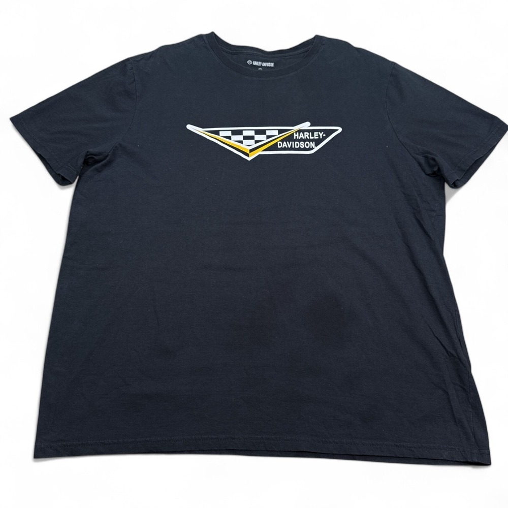 Harley Davidson T Shirt Mens Size 2XL XXL Black Cafe Retro Racer Logo Motorcycle